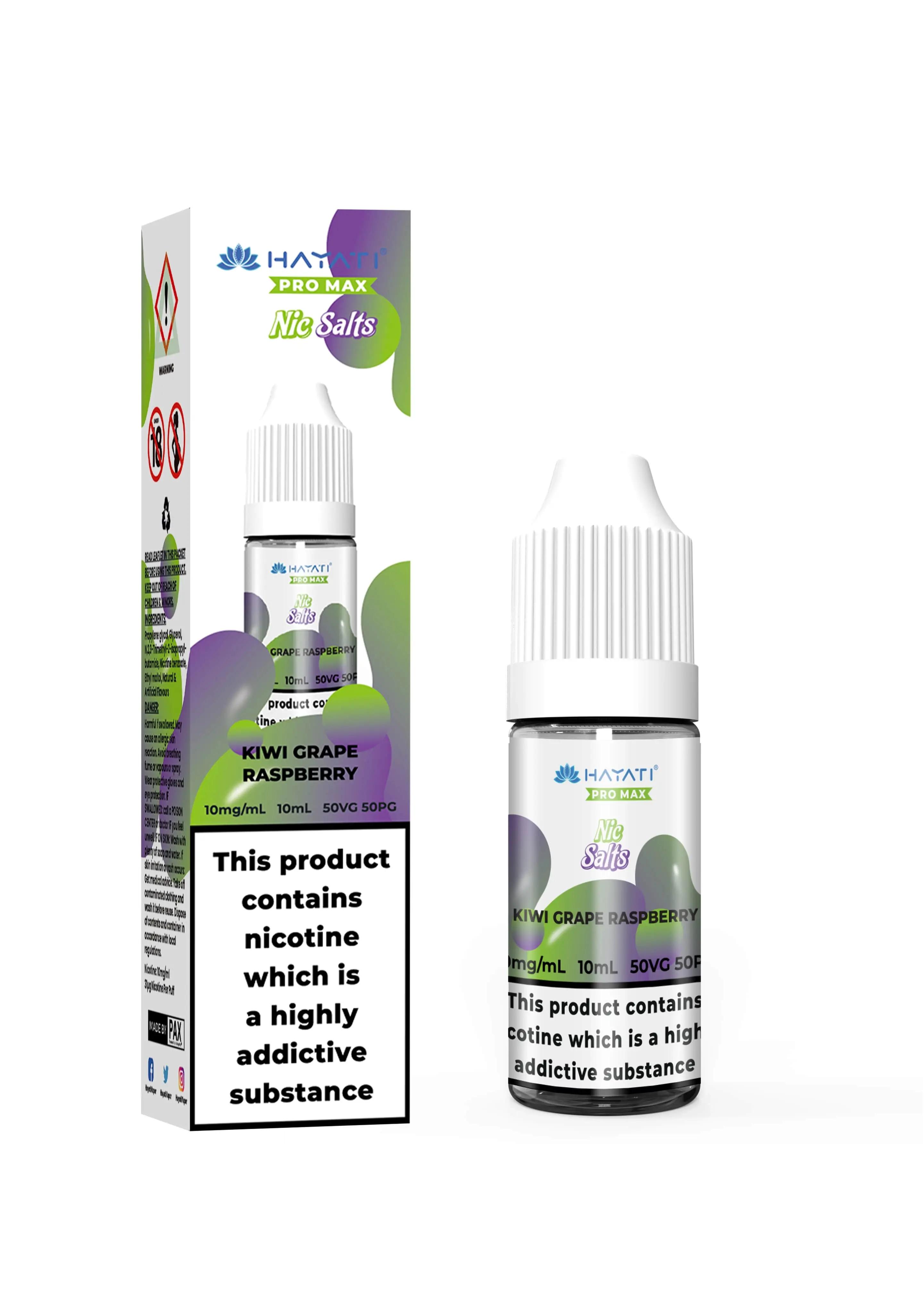 Product Image of Kiwi Grape Raspberry Nic Salt E-Liquid by Hayati Crystal Pro Max 10ml